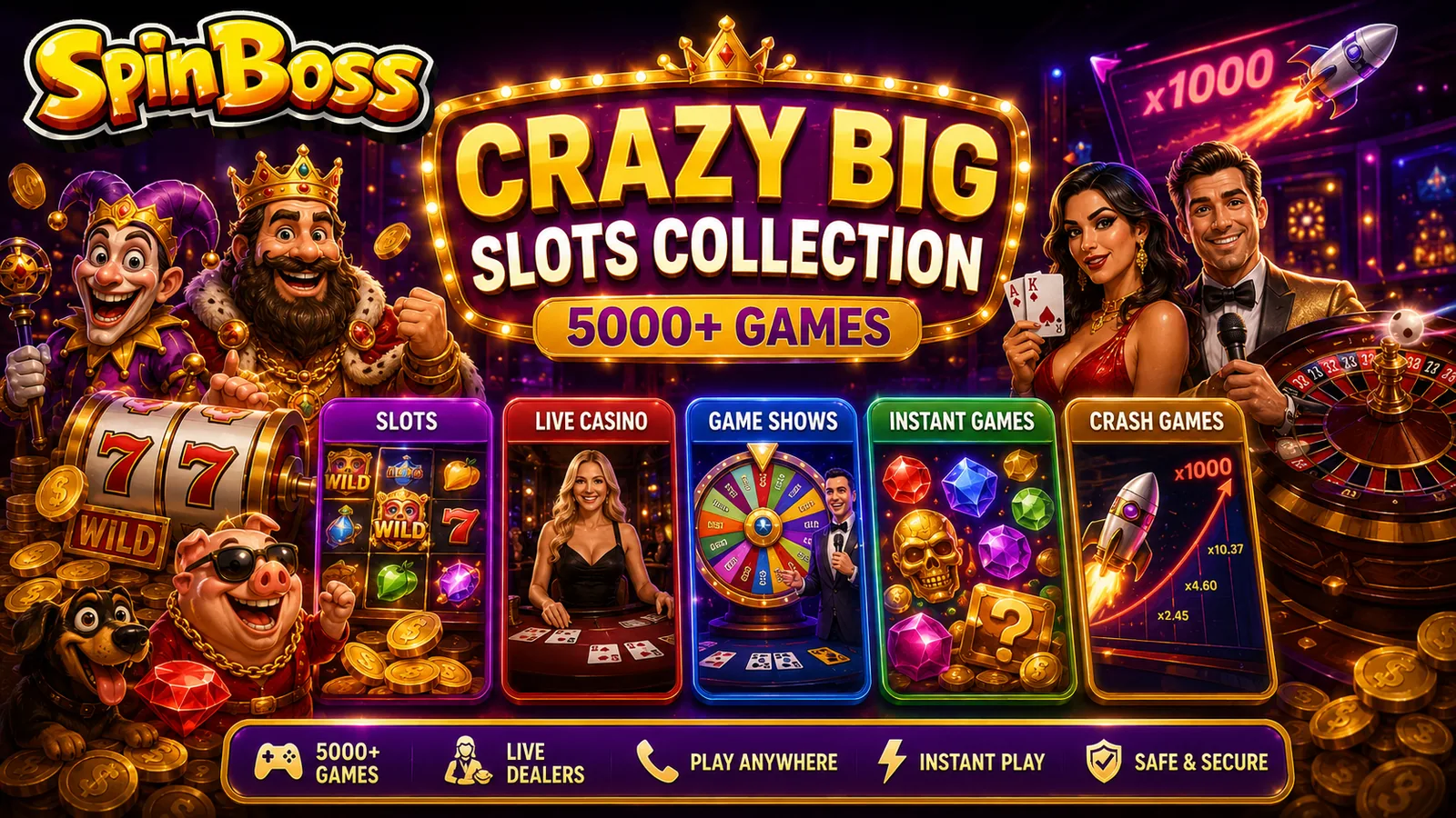 Inside the SpinBoss Casino lobby